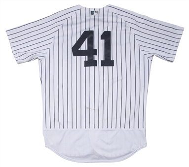 2018 Miguel Andujar Game Used New York Yankees Home Jersey Photo Matched To 7 Games For 2 Home Runs (MLB Authenicated, Steiner & Sports Investors Authentication)